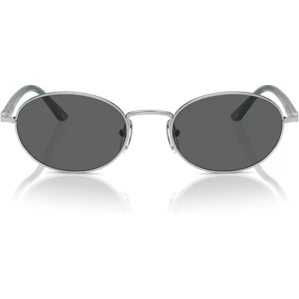 imagePersol Po1018s Ida Oval SunglassesSilverDark Grey