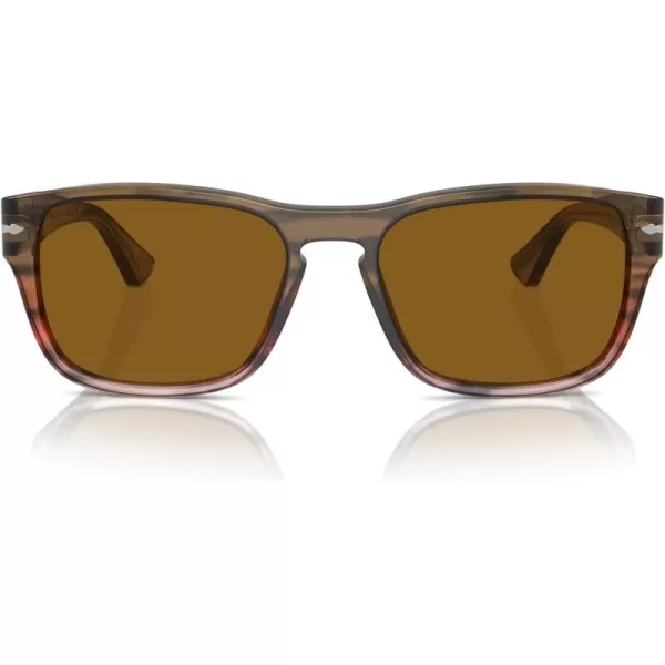 imagePersol Po3341s Square SunglassesStriped Brown Gradient RedBrown