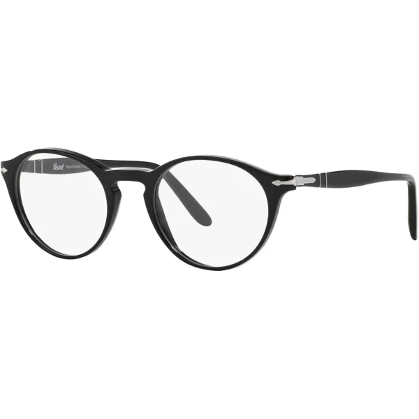 imagePersol Po3092v Round Prescription Eyewear FramesBlackDemo Lens