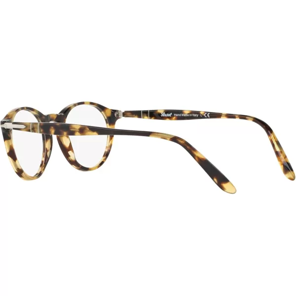 imagePersol Po3092v Round Prescription Eyewear FramesBrownBeige TortoiseDemo Lens