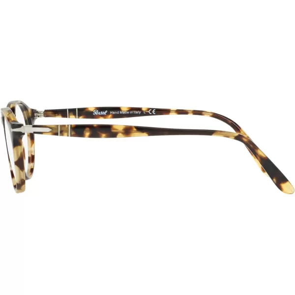 imagePersol Po3092v Round Prescription Eyewear FramesBrownBeige TortoiseDemo Lens