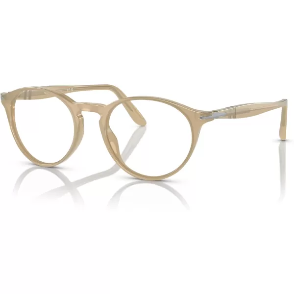 imagePersol Po3092v Round Prescription Eyewear FramesOpal BeigeDemo Lens