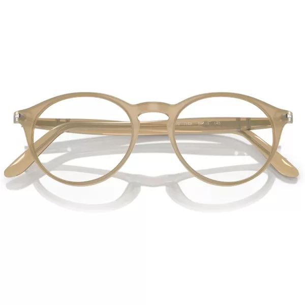 imagePersol Po3092v Round Prescription Eyewear FramesOpal BeigeDemo Lens