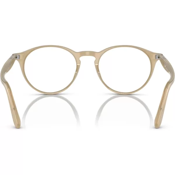 imagePersol Po3092v Round Prescription Eyewear FramesOpal BeigeDemo Lens