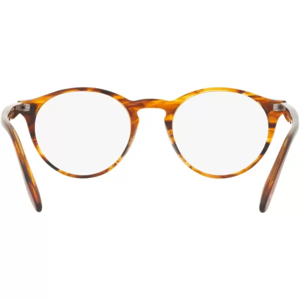imagePersol Po3092v Round Prescription Eyewear FramesStriped BrownDemo Lens