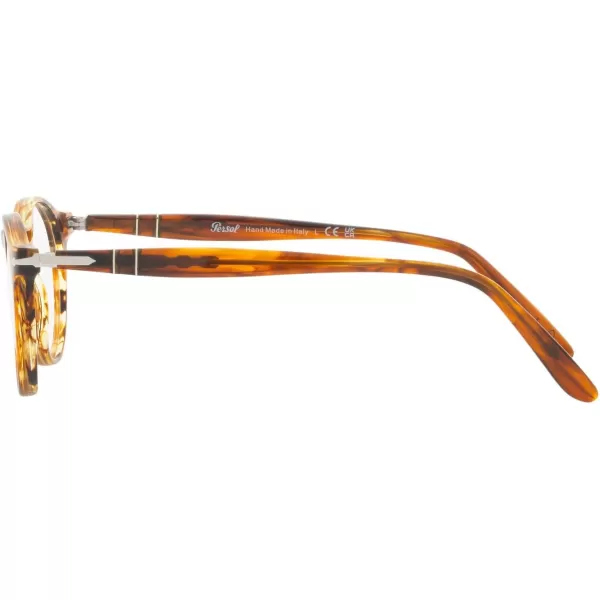 imagePersol Po3092v Round Prescription Eyewear FramesStriped BrownDemo Lens