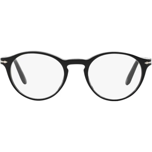 imagePersol Po3092v Round Prescription Eyewear FramesBlackDemo Lens