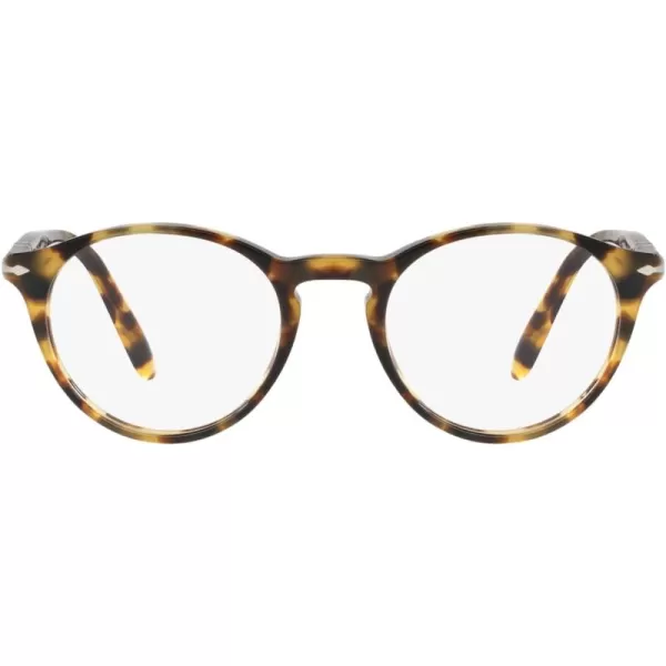 imagePersol Po3092v Round Prescription Eyewear FramesBrownBeige TortoiseDemo Lens