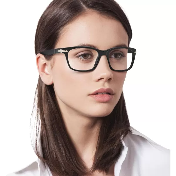 imagePersol PO3012V Square Prescription Eyewear FramesBlackDemo Lens