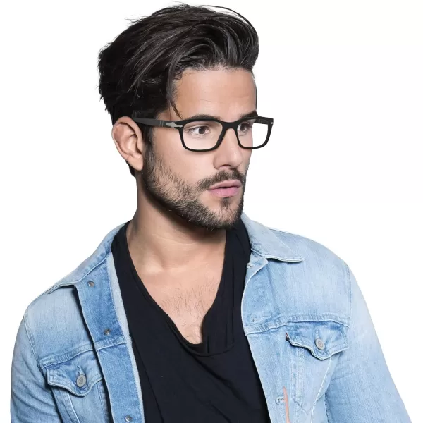 imagePersol PO3012V Square Prescription Eyewear FramesMatte BlackDemo Lens
