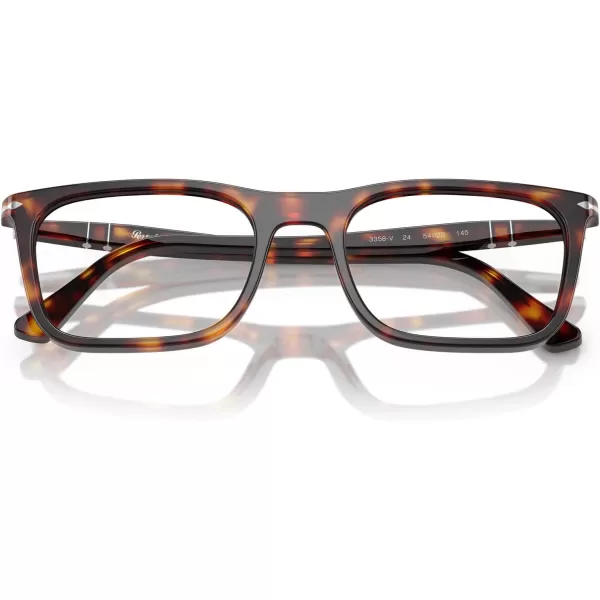 imagePersol Po3358v Rectangular Prescription Eyewear FramesHavanaDemo Lens