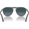 imagePersol Mens Po3302s Aviator SunglassesTransparent GreyLight Blue Gradient Dark Blue