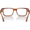 imagePersol Mens Po3315v Rectangular Prescription Eyewear FramesStriped BrownDemo Lens