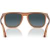 imagePersol Mens Po3336s Aviator SunglassesTransparent BrownLight Blue Gradient Dark Blue