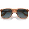 imagePersol Mens Po3336s Aviator SunglassesTransparent BrownLight Blue Gradient Dark Blue