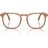 imagePersol Mens Po3337v Round Prescription Eyewear FramesTransparent BrownDemo Lens