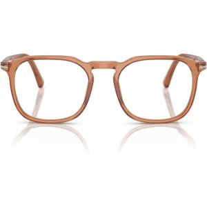 imagePersol Mens Po3337v Round Prescription Eyewear FramesTransparent BrownDemo Lens
