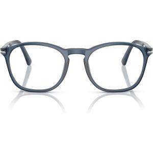 imagePersol Po3007vm Square Prescription Eyewear FramesTransparent Denim BlueDemo Lens