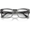 imagePersol Po3297v Rectangular Prescription Eyewear FramesStriped GreyDemo Lens