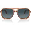 Transparent Brown/Light Blue Gradient Dark Blue