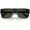 imagePersol Unisex Sunglasses Black Frame Green Lenses 57MMBlackGreen