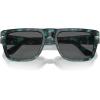 imagePersol Unisex Sunglasses Black Frame Green Lenses 57MMStriped BrownLight Blue