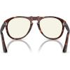 imagePersol Mens PO0649 Polarized Aviator Sunglasses HavanaGrey 54 mm