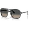imagePersol Mens Po3328s Aviator SunglassesStriped GreyGrey Gradient Dark