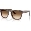 imagePersol Mens Po3333s Elio Square SunglassesStriped BrownGradient Brown