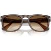 imagePersol Mens Po3333s Elio Square SunglassesStriped BrownGradient Brown