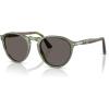 imagePersol PO3286S Round SunglassesTransparent GreenDark Grey