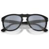 imagePersol Po0649co Aviator SunglassesBlack Striped WhiteLight Blue Mirrored Silver