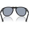imagePersol Po0649co Aviator SunglassesBlack Striped WhiteLight Blue Mirrored Silver