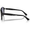 imagePersol Po0649co Aviator SunglassesBlack Striped WhiteLight Blue Mirrored Silver