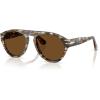 imagePersol Po3370s Aviator SunglassesAmber BrownPirate BlackBrown Polarized