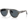 imagePersol Po3370s Aviator SunglassesFrost GreyNautical BlueBlue
