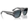 imagePersol Po3373s Vincent Aviator SunglassesStriped GreyLight Blue Gradient Dark Blue