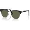imagePersol Po3375s Square SunglassesBlackPolarized Green