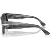 imagePersol Po3380s Square SunglassesStriped GreyLight Blue Gradient Dark Blue
