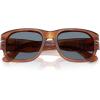 imagePersol Po3380s Square SunglassesTerra Di SienaLight Blue