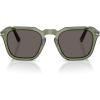 imagePersol Po3292s Square SunglassesTransparent GreenDark Grey