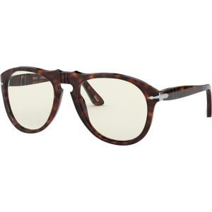 imagePersol Mens PO0649 Polarized Aviator Sunglasses HavanaGrey 54 mm