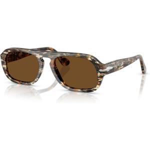 imagePersol Po3369s Aviator SunglassesAmber BrownPirate BlackBrown Polarized