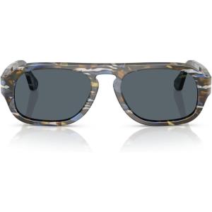 imagePersol Po3369s Aviator SunglassesFrost GreyNautical BlueBlue
