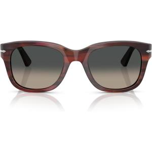 imagePersol Po3372s Square SunglassesStriped BurgundyGradient Grey