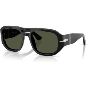 imagePersol Po3373s Vincent Aviator SunglassesBlackGreen