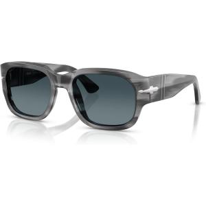 imagePersol Po3380s Square SunglassesStriped GreyLight Blue Gradient Dark Blue
