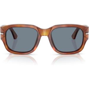 imagePersol Po3380s Square SunglassesTerra Di SienaLight Blue