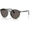 imagePersol Mens Po3171s Round SunglassesTaupe Grey TransparentDark Grey