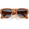 imagePersol Po0054s Square SunglassesStriped BrownLight Blue